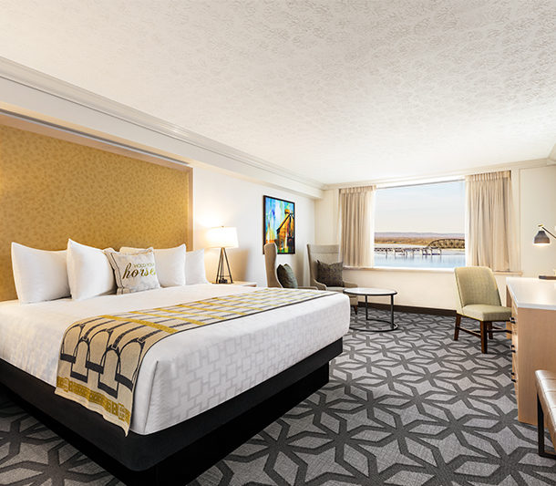 a renovated deluxe room in the galt house hotel west tower